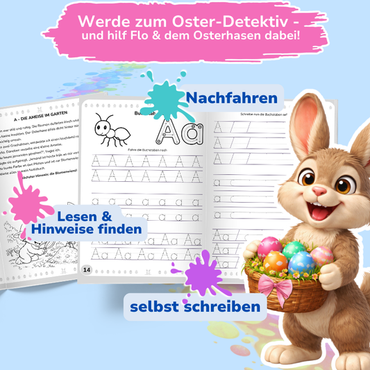 Das ABC Lernbuch: Buchstaben lernen mit Abenteuer-Geschichte – Die Jagd nach den