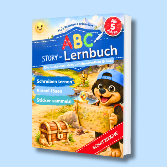 Das ABC Lernbuch: Flo's Schatzsuche- Buchstaben lernen mit Abenteuer-Geschichte