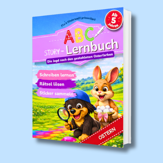 Das ABC Lernbuch: Buchstaben lernen mit Abenteuer-Geschichte – Die Jagd nach den
